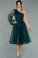 Midi Emerald Green Evening Dress ABK1318