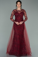 Long Burgundy Evening Dress ABU2237