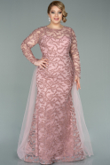 Long Powder Color Oversized Evening Dress ABU2238