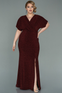 Long Burgundy Plus Size Evening Dress ABU2241