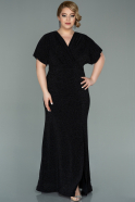 Long Black Plus Size Evening Dress ABU2241