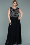 Long Black Chiffon Evening Dress ABU2263