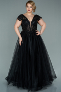 Long Black Oversized Evening Dress ABU2244