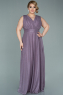 Long Lavender Plus Size Evening Dress ABU2245