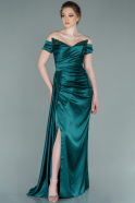 Long Emerald Green Satin Evening Dress ABU2249