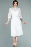Midi White Night Dress ABK1346