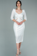 Midi White Night Dress ABK1353