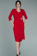 Midi Red Invitation Dress ABK1354