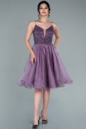 Short Lavender Invitation Dress ABK1358