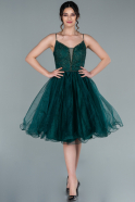 Short Emerald Green Invitation Dress ABK1358