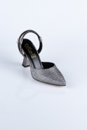 Platinum Silvery Evening Shoe AB1065