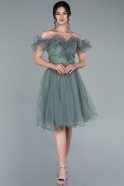 Turquoise Short Invitation Dress ABK1220