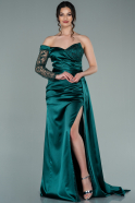 Long Emerald Green Satin Evening Dress ABU2283