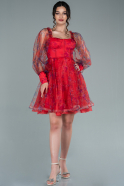 Short Red Invitation Dress ABK1368