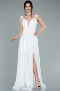 Long White Evening Dress ABU2307