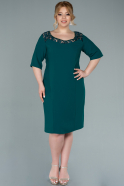 Green Short Plus Size Evening Dress ABK1139