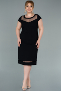 Short Black Plus Size Evening Dress ABK1367