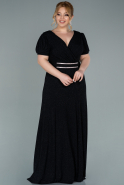 Long Black Plus Size Evening Dress ABU2986