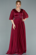 Long Burgundy Plus Size Evening Dress ABU2312