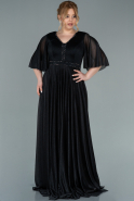 Long Black Plus Size Evening Dress ABU2312