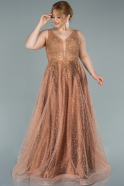 Long Copper Plus Size Evening Dress ABU2272