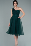 Midi Emerald Green Prom Gown ABK1380