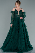 Long Emerald Green Haute Couture ABU2328