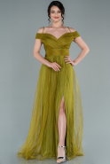 Long Pistachio Green Evening Dress ABU2336