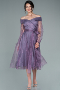 Midi Lavender Evening Dress ABK1387