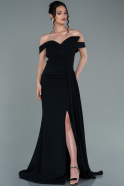 Long Black Engagement Dress ABU2345