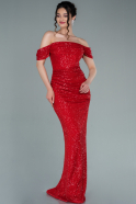 Long Red Mermaid Evening Dress ABU2346