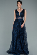 Long Navy Blue Evening Dress ABU2352