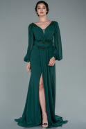 Long Emerald Green Chiffon Evening Dress ABU2365