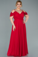 Long Red Malta Plus Size Evening Dress ABU2353