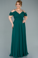 Long Emerald Green Malta Plus Size Evening Dress ABU2353