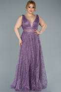 Long Lavender Plus Size Evening Dress ABU2357