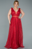 Long Red Plus Size Evening Dress ABU2357