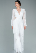 Long White Evening Dress ABU2372