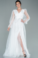White Long Evening Dress ABU1973