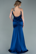 Long Navy Blue Chiffon Engagement Dress ABU2388