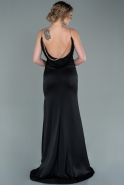 Long Black Chiffon Engagement Dress ABU2388