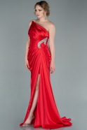 Long Red Satin Evening Dress ABU2387