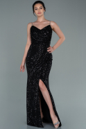 Long Black Scaly Evening Dress ABU2398