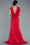 Long Red Satin Engagement Dress ABU2364