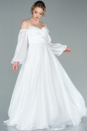 Long White Evening Dress ABU2403