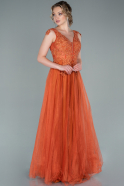 Long Orange Evening Dress ABU2389
