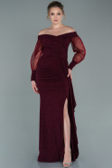 Burgundy Long Evening Dress ABU2218