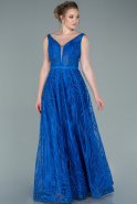 Long Sax Blue Evening Dress ABU2418