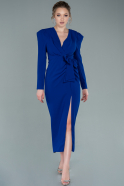 Sax Blue Midi Invitation Dress ABK1377