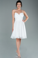 Short White Dantelle Night Dress ABK1417